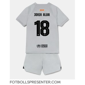 Barcelona Jordi Alba #18 Tredje tröja Barn 2022-23 Kortärmad (+ korta byxor)